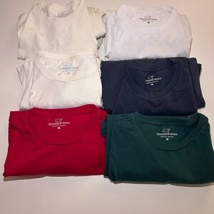 Lot of 6 Vineyard Vines T-Shirt Bundle - Red, Green, White, Navy